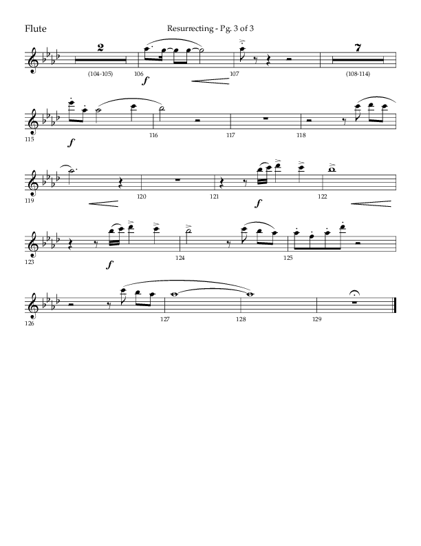 Resurrecting (Choral Anthem SATB) Flute (Lifeway Choral / Arr. Nick Robertson)