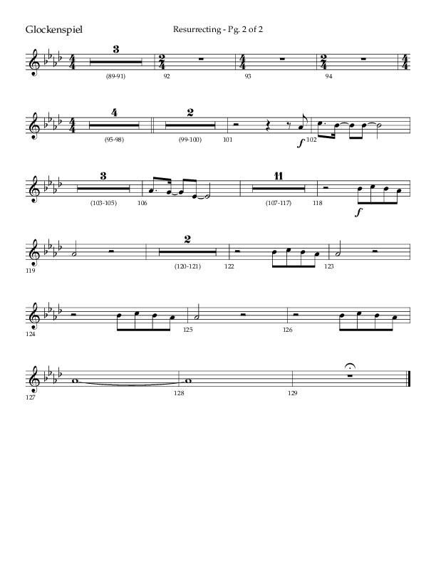 Resurrecting (Choral Anthem SATB) Glockenspiel (Lifeway Choral / Arr. Nick Robertson)
