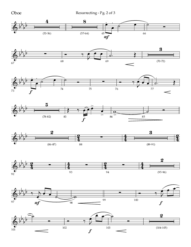 Resurrecting (Choral Anthem SATB) Oboe (Lifeway Choral / Arr. Nick Robertson)