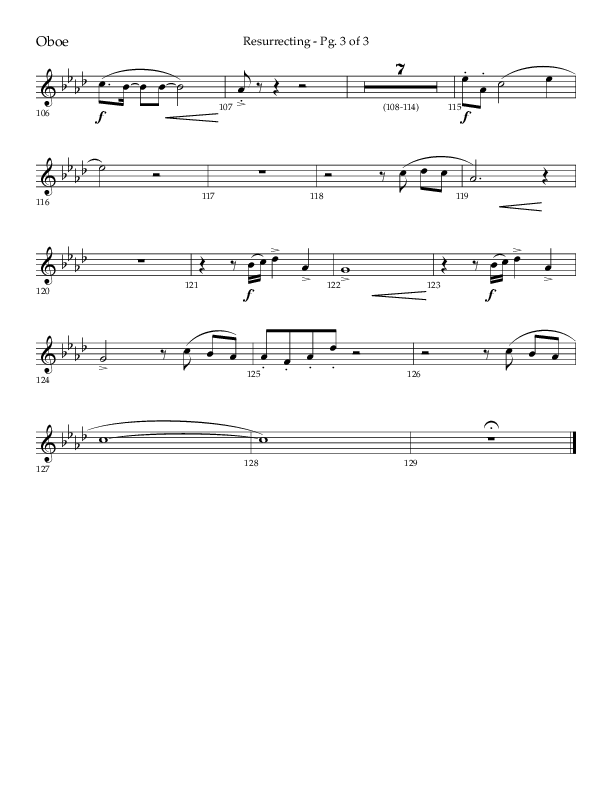 Resurrecting (Choral Anthem SATB) Oboe (Lifeway Choral / Arr. Nick Robertson)