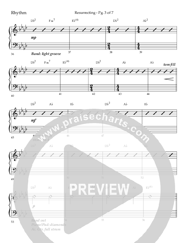 Resurrecting (Choral Anthem SATB) Lead Melody & Rhythm (Lifeway Choral / Arr. Nick Robertson)