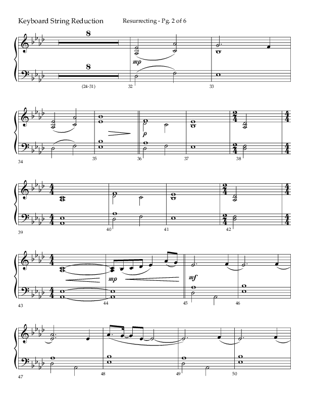 Resurrecting (Choral Anthem SATB) String Reduction (Lifeway Choral / Arr. Nick Robertson)