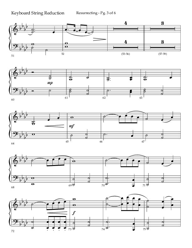 Resurrecting (Choral Anthem SATB) String Reduction (Lifeway Choral / Arr. Nick Robertson)
