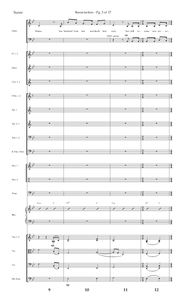 Resurrection (Choral Anthem SATB) Conductor's Score (Lifeway Choral / Arr. Russell Mauldin)