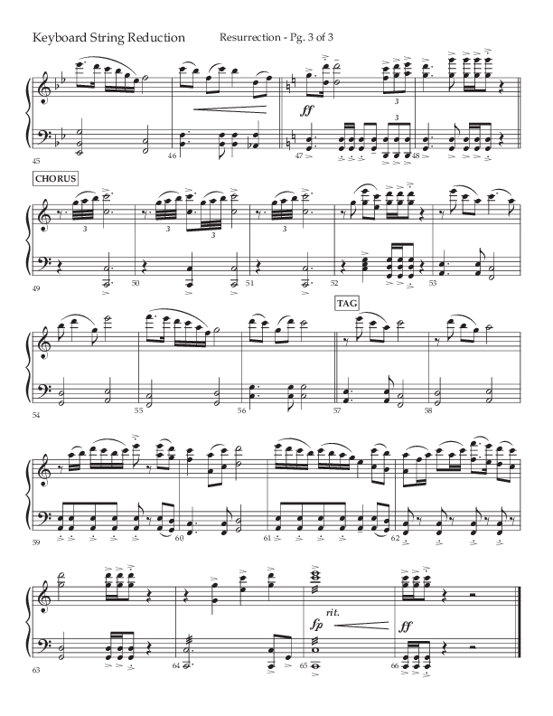 Resurrection (Choral Anthem SATB) String Reduction (Lifeway Choral / Arr. Russell Mauldin)