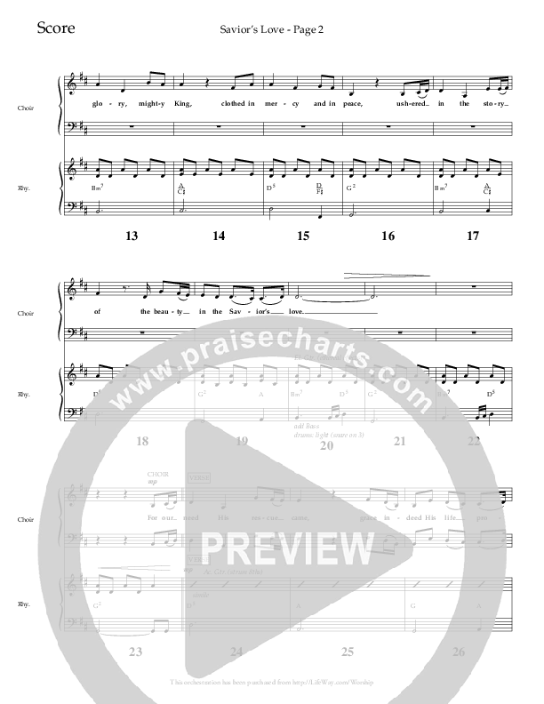 Savior's Love (Choral Anthem SATB) Lead Melody & Rhythm (Lifeway Choral / Arr. Travis Cottrell)