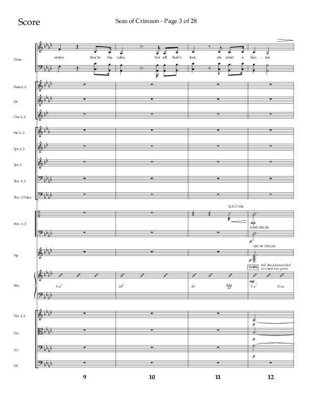 Seas Of Crimson (Choral Anthem SATB) Conductor's Score (Lifeway Choral / Arr. Cliff Duren)
