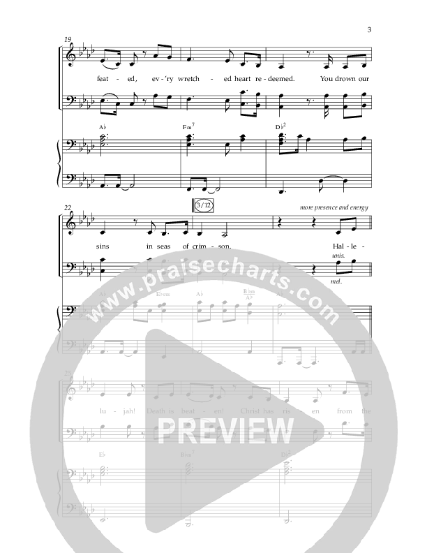 Seas Of Crimson (Choral Anthem SATB) Anthem (SATB/Piano) (Lifeway Choral / Arr. Cliff Duren)