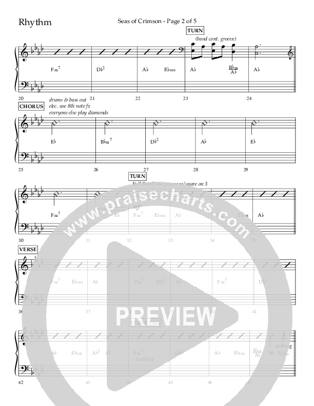 Seas Of Crimson (Choral Anthem SATB) Lead Melody & Rhythm (Lifeway Choral / Arr. Cliff Duren)