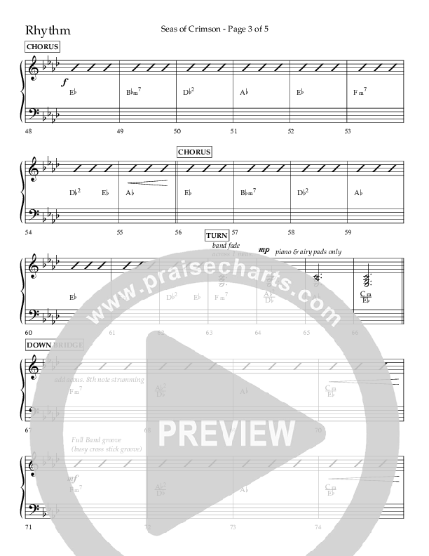 Seas Of Crimson (Choral Anthem SATB) Lead Melody & Rhythm (Lifeway Choral / Arr. Cliff Duren)