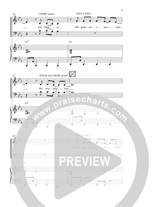 Shout Hosanna (Choral Anthem SATB) Anthem (SATB/Piano) (Lifeway Choral / Arr. Craig Adams / Arr. Ken Barker / Arr. Danny Zaloudik / Orch. David Shipps)