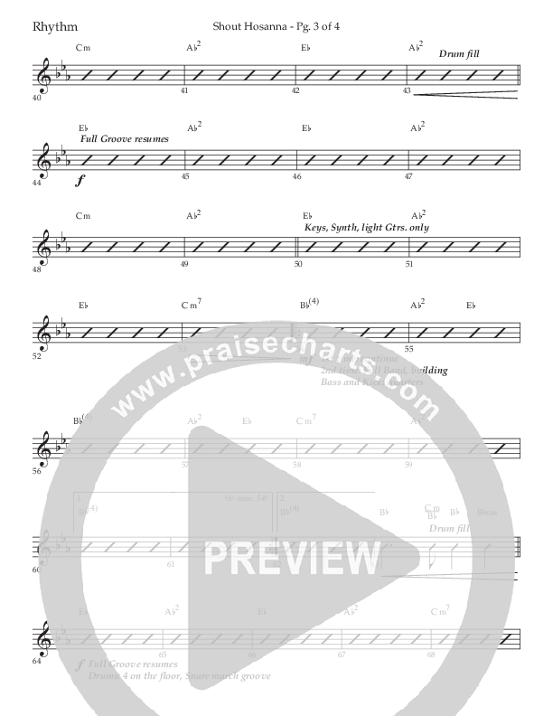 Shout Hosanna (Choral Anthem SATB) Lead Melody & Rhythm (Lifeway Choral / Arr. Craig Adams / Arr. Ken Barker / Arr. Danny Zaloudik / Orch. David Shipps)