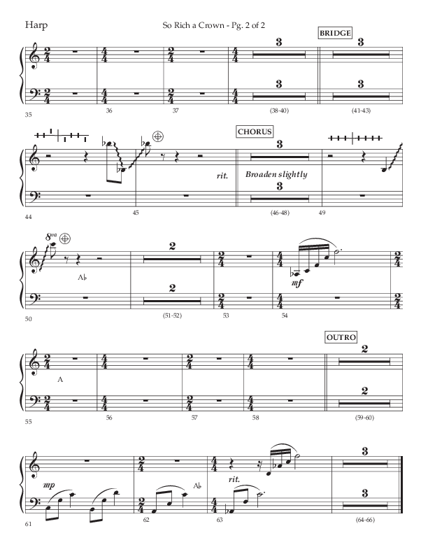 So Rich A Crown (Choral Anthem SATB) Harp (Lifeway Choral / Arr. Cody McVey)