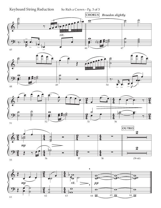 So Rich A Crown (Choral Anthem SATB) String Reduction (Lifeway Choral / Arr. Cody McVey)