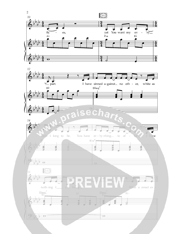Sweet Exchange (Psalm 51) (Choral Anthem SATB) Anthem (SATB/Piano) (Lifeway Choral / Arr. John Bolin / Orch. Philip Keveren)