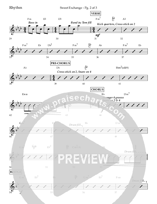 Sweet Exchange (Psalm 51) (Choral Anthem SATB) Lead Melody & Rhythm (Lifeway Choral / Arr. John Bolin / Orch. Philip Keveren)