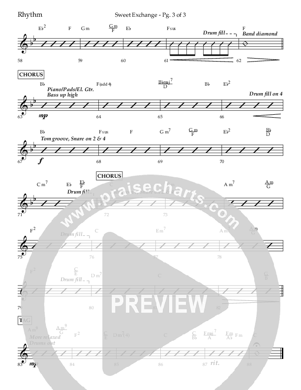 Sweet Exchange (Psalm 51) (Choral Anthem SATB) Lead Melody & Rhythm (Lifeway Choral / Arr. John Bolin / Orch. Philip Keveren)