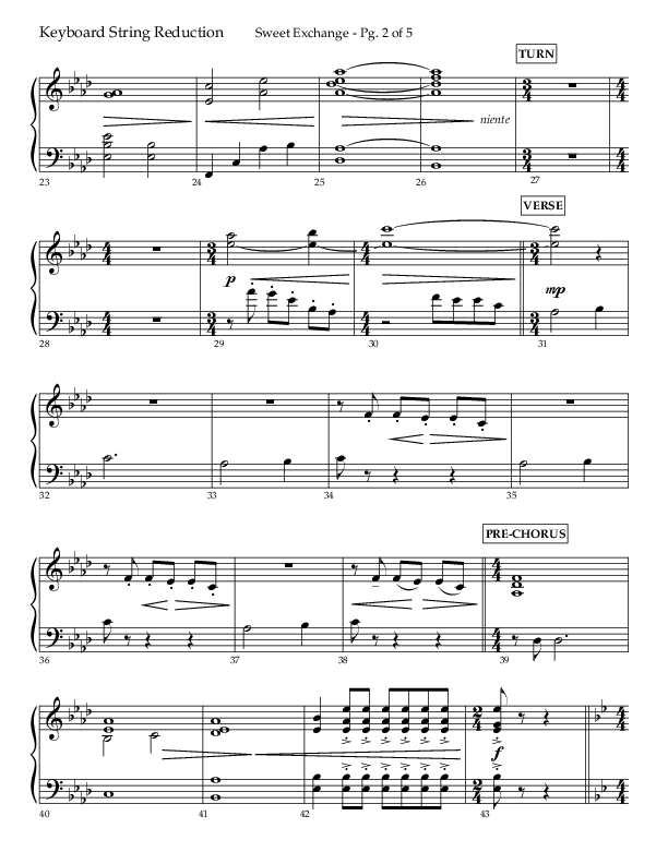 Sweet Exchange (Psalm 51) (Choral Anthem SATB) String Reduction (Lifeway Choral / Arr. John Bolin / Orch. Phillip Keveren)