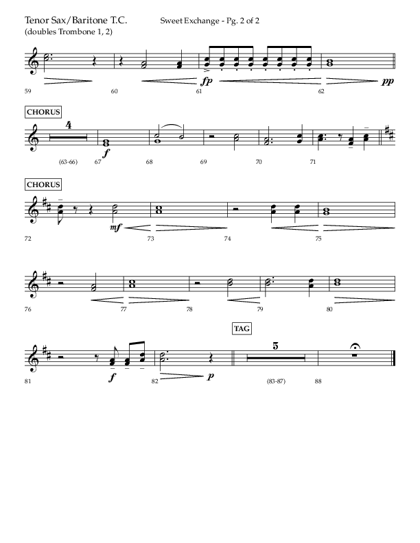 Sweet Exchange (Psalm 51) (Choral Anthem SATB) Tenor Sax/Baritone T.C. (Lifeway Choral / Arr. John Bolin / Orch. Philip Keveren)