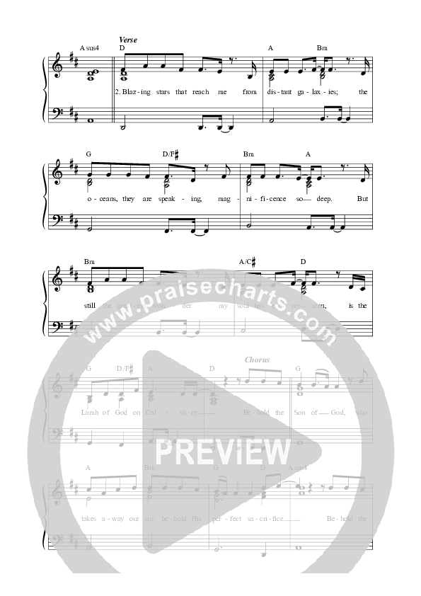 Lamb Of God (Live) Lead Sheet (Mel) (Matt Redman / David Funk)