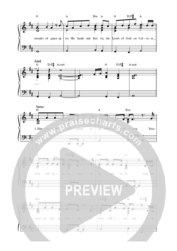 Lamb Of God (Live) Lead Sheet (Mel) (Matt Redman / David Funk)