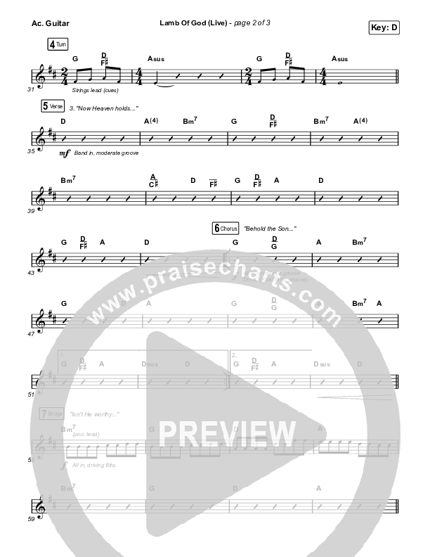 Lamb Of God (Live) Acoustic Guitar (Matt Redman / David Funk)