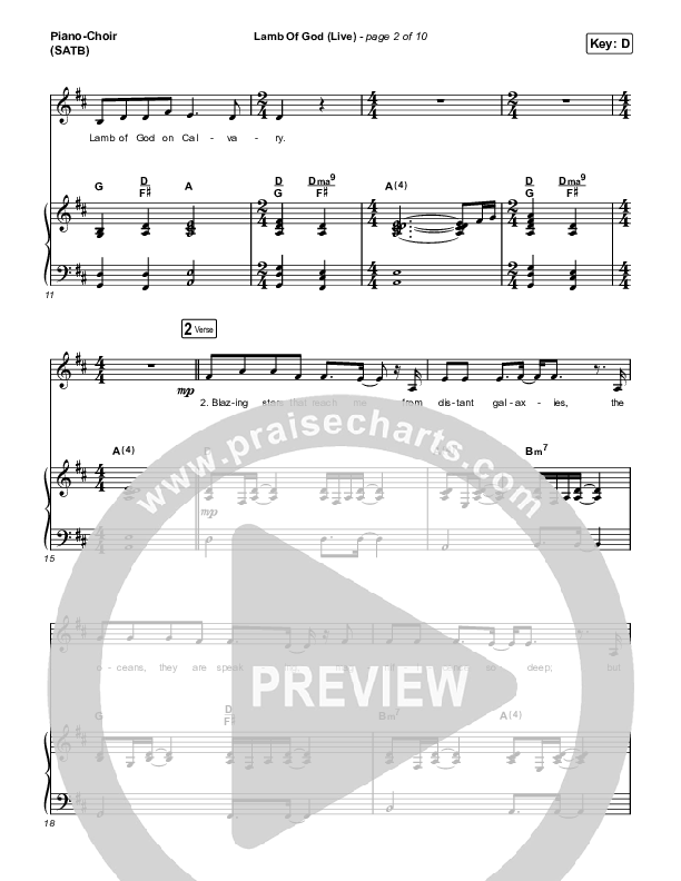 Lamb Of God (Live) Sheet Music PDF (Matt Redman / David Funk