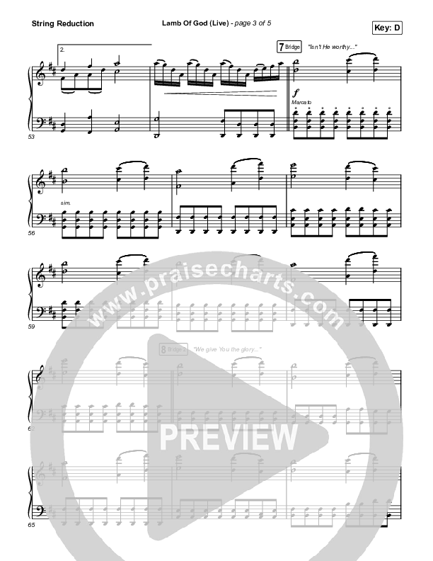 Lamb Of God (Live) String Reduction (Matt Redman / David Funk)