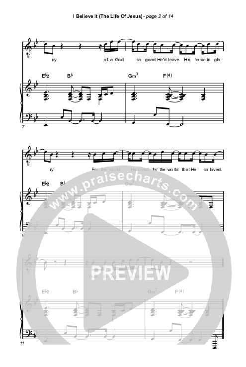 I Believe It (The Life Of Jesus) (Choral Anthem SATB) Octavo (SATB & Pno) (Jon Reddick / Arr. Mason Brown)