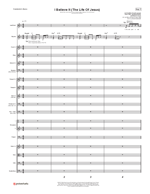 I Believe It (The Life Of Jesus) (Worship Choir/SAB) Conductor's Score (Jon Reddick / Arr. Mason Brown)