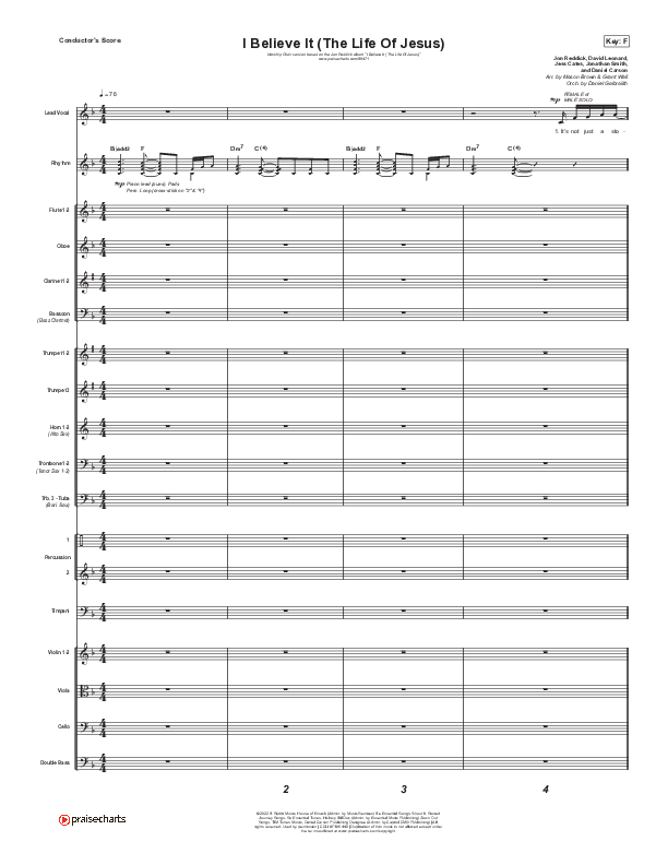 I Believe It (The Life Of Jesus) (Worship Choir/SAB) Conductor's Score (Jon Reddick / Arr. Mason Brown)