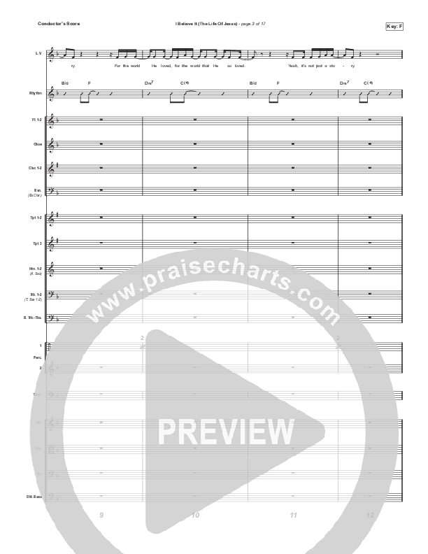 I Believe It (The Life Of Jesus) (Worship Choir/SAB) Conductor's Score (Jon Reddick / Arr. Mason Brown)