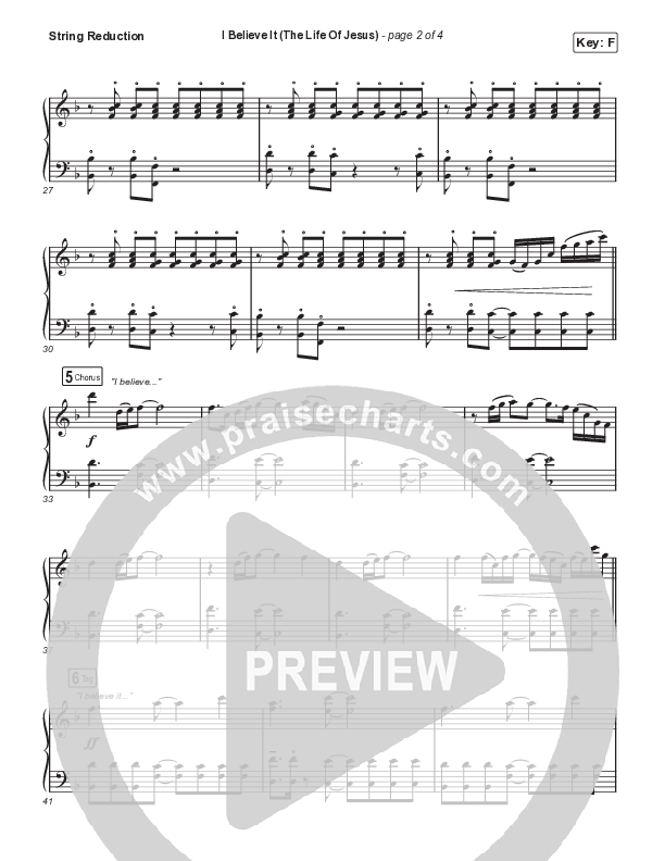 I Believe It (The Life Of Jesus) (Worship Choir/SAB) String Reduction (Jon Reddick / Arr. Mason Brown)