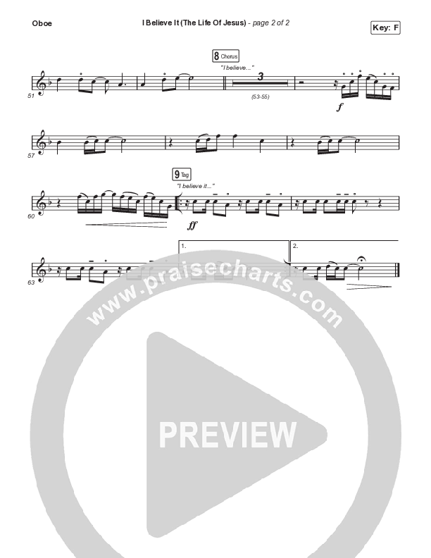 I Believe It (The Life Of Jesus) (Sing It Now) Oboe (Jon Reddick / Arr. Mason Brown)