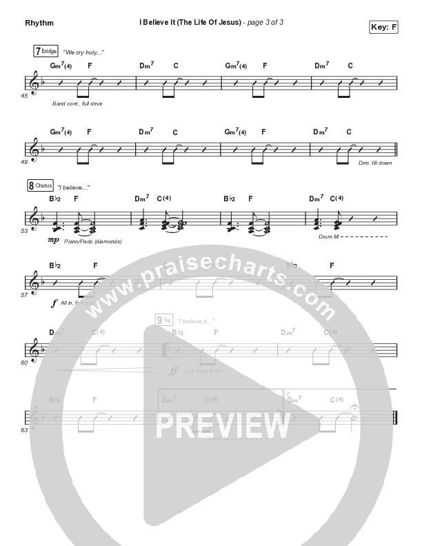 I Believe It (The Life Of Jesus) (Sing It Now) Rhythm Pack (Jon Reddick / Arr. Mason Brown)