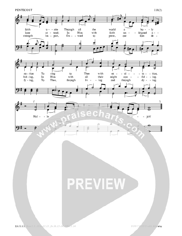 Come Holy Spirit Lord Our God Hymn Sheet (SATB) (Traditional Hymn)
