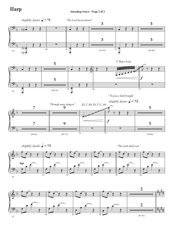 Amazing Grace (250th Anniversary Edition) (Choral Anthem SATB) Harp (Semsen Music / Arr. John Bolin / Orch. David Shipps)