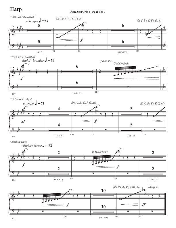 Amazing Grace (250th Anniversary Edition) (Choral Anthem SATB) Harp (Semsen Music / Arr. John Bolin / Orch. David Shipps)