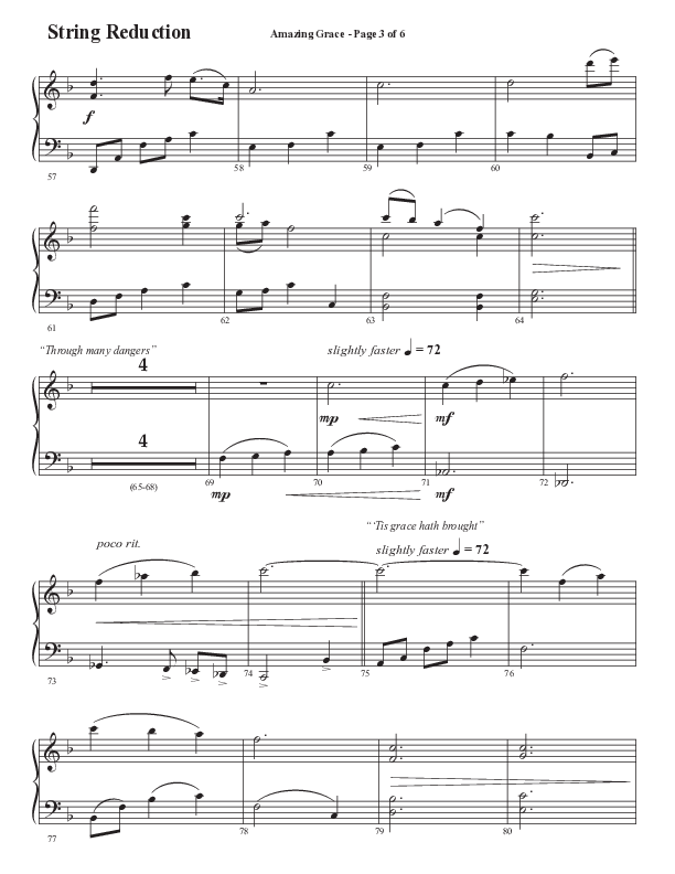 Amazing Grace (250th Anniversary Edition) (Choral Anthem SATB) String Reduction (Semsen Music / Arr. John Bolin / Orch. David Shipps)