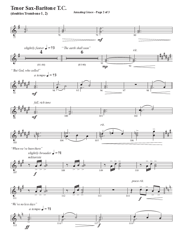 Amazing Grace (250th Anniversary Edition) (Choral Anthem SATB) Tenor Sax/Baritone T.C. (Semsen Music / Arr. John Bolin / Orch. David Shipps)