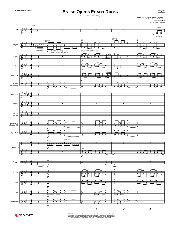 Praise Opens Prison Doors Orchestration (CAIN)