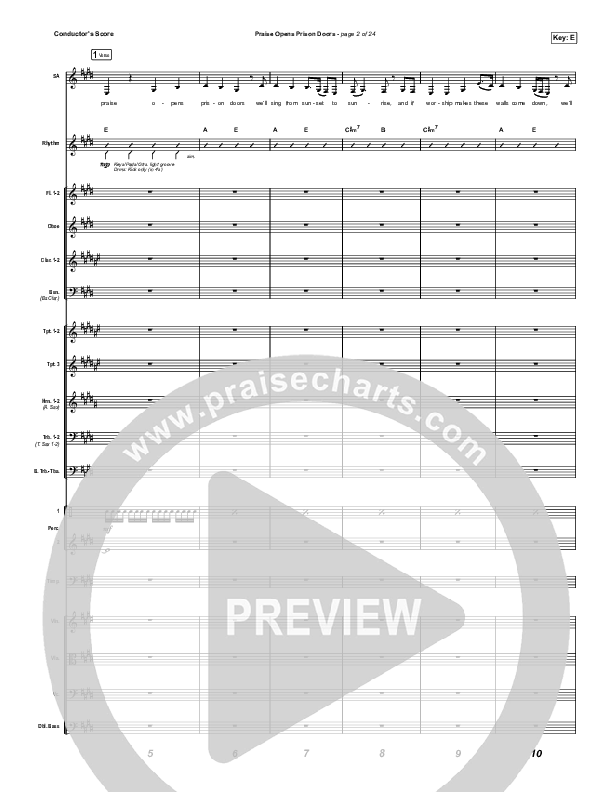 Praise Opens Prison Doors Orchestration (CAIN)