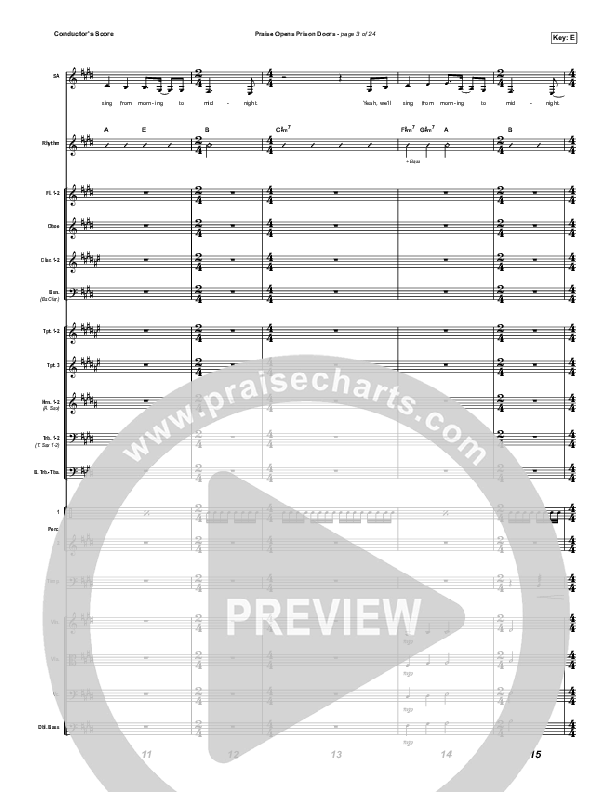 Praise Opens Prison Doors Orchestration (CAIN)