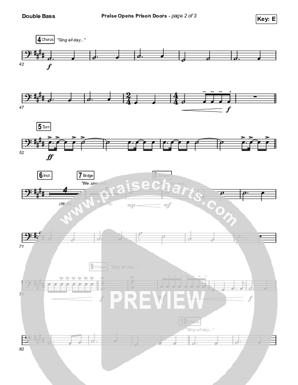 Praise Opens Prison Doors String Bass (CAIN)