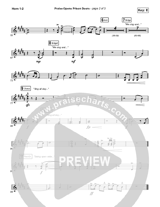 Praise Opens Prison Doors French Horn 1,2 (CAIN)
