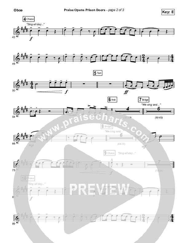 Praise Opens Prison Doors Oboe (CAIN)