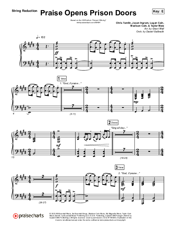 Praise Opens Prison Doors String Reduction (CAIN)