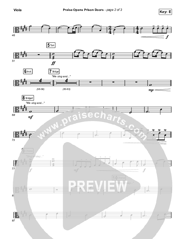 Praise Opens Prison Doors Viola (CAIN)