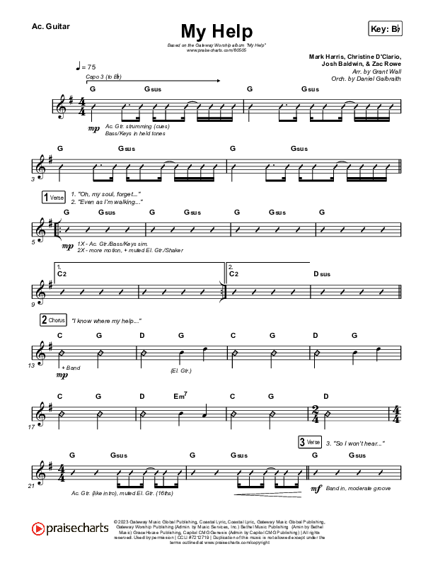 My Help Acoustic Guitar (Gateway Worship / Josh Baldwin)