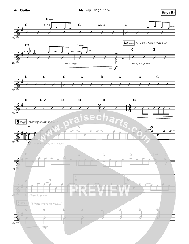 My Help Acoustic Guitar (Gateway Worship / Josh Baldwin)